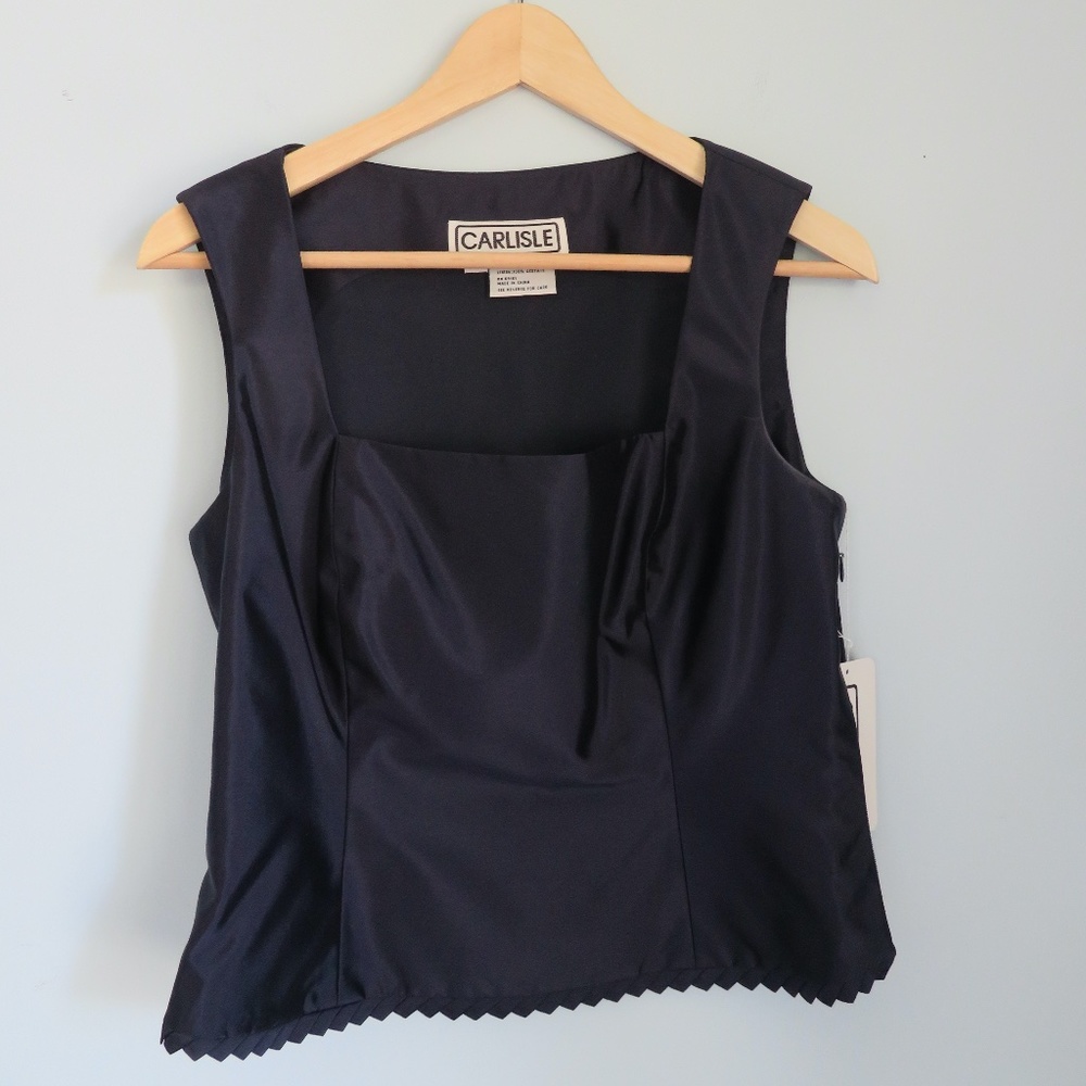 ❦ NWT CARLISLE Silk Blend Fitted Bustier Top ❦